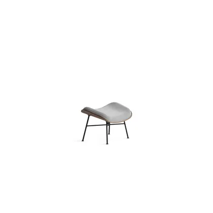 Vesper Ottoman - Stone Grey/Walnut