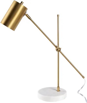 Hannity Metallic - Brass Brushed 24"H x 7"W x 7"D Task Table Lamp