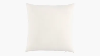 Throw Pillow 18", White Classic Velvet, 18" x 18"