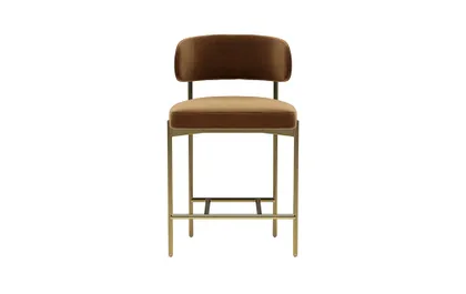 Hollis Metal Framed Upholstered Counter Stool