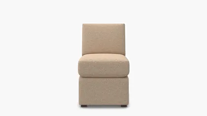 Petite Slipper Chair, Buff Boucle
