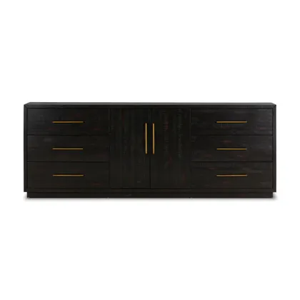 Suki Large Media Console-Burnished Black