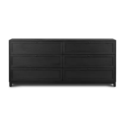 Millie 6 Drawer Dresser - Drifted Matte Black Veneer
