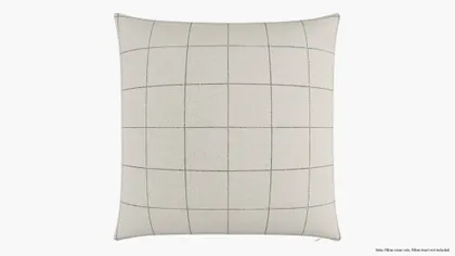 Throw Pillow Cover 26", Coal Windowpane, 26" x 26"