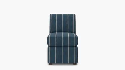 Petite Slipper Chair, Indigo Felix
