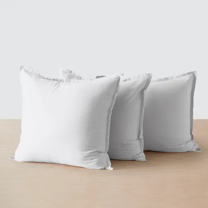 The Citizenry Organic Resort Cotton Euro Shams Set of 3 | White