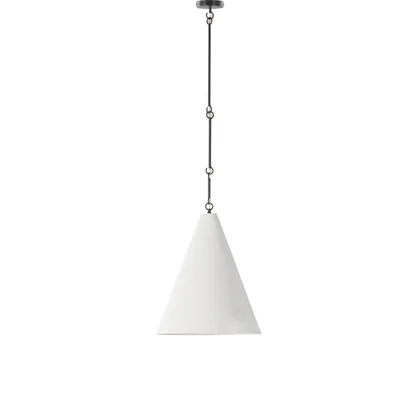 Grazia Pendant - Matte White Plaster