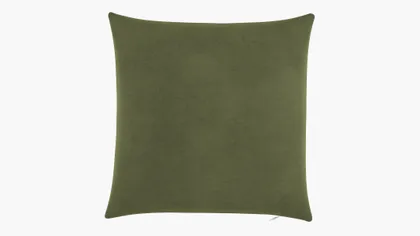 Throw Pillow 18", Zucchini Luxe Velvet, 18" x 18"