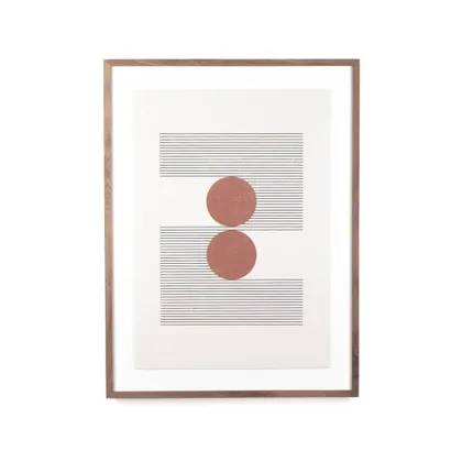 Woodblock The Hug Beige by Roseanne Kenny - Rustic 2.5 Walnut