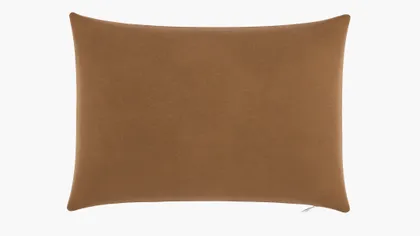 Throw Pillow 14" x 20", Nutmeg Luxe Velvet, 14" x 20"