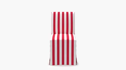 Slipcovered Signature Dining Chair, Red Cabana Stripe