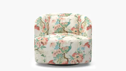 Deco Swivel Chair, Rose Peacock Park