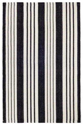 Birmingham Black Handwoven Indoor/Outdoor Rug
