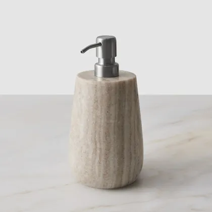 The Citizenry Riya Marble Soap Dispenser | Natural