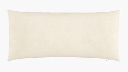Throw Pillow 14" x 30", Talc Everyday Linen, 14" x 30"