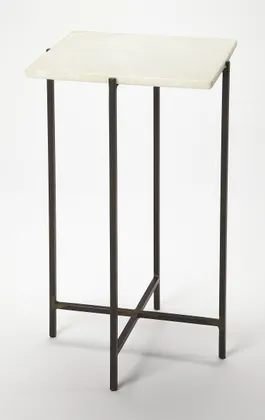 Nigella Marble and Metal Side Table
