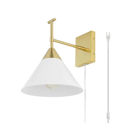Velezia 12.5" Wall Sconce - Gold / White - Safavieh