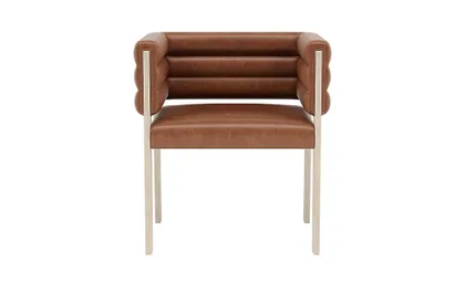 Nora Leather Upholstered Wood Framed Chair