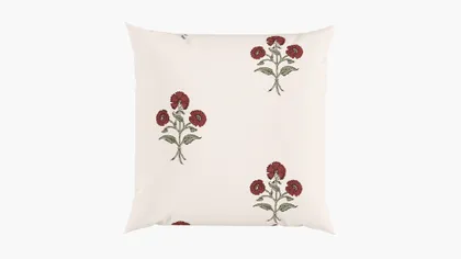 Outdoor 20" Throw Pillow, Red Delphine, 20" x 20"