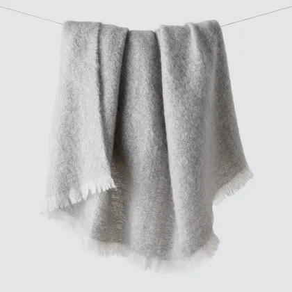 The Citizenry Rowan Mohair Throw | Grey