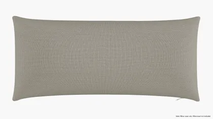 Throw Pillow Cover 14" x 30", Putty Everyday Linen, 14" x 30"