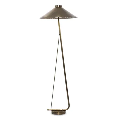 Egon Floor Lamp-Antique Brass Iron