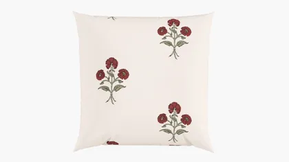 Throw Pillow 22", Red Delphine, 22" x 22"