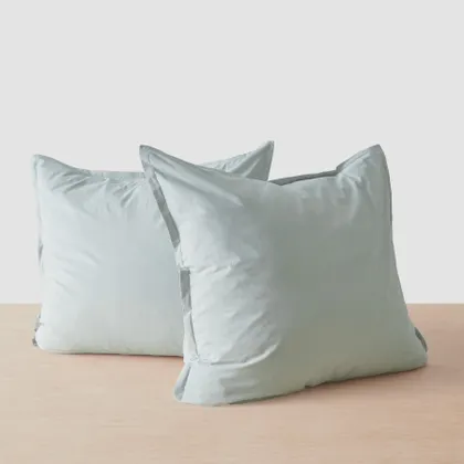 The Citizenry Stonewashed Organic Cotton Percale Euro Shams Set of 3