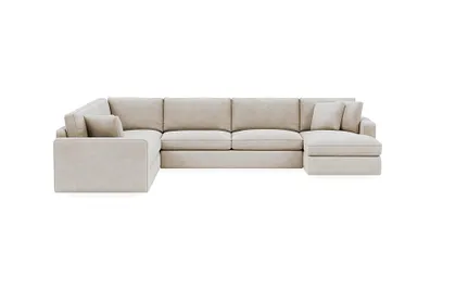 James 4-Piece 5-Seat Corner Chaise Sectional Right