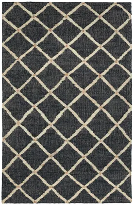 Kali Black Handwoven Jute Rug