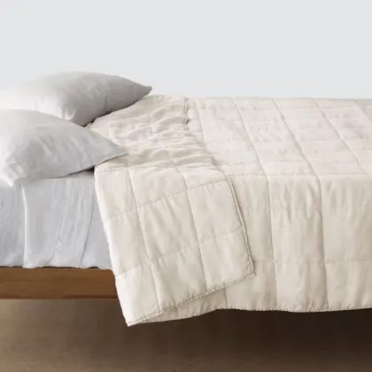 The Citizenry Stonewashed Linen Quilt | Full/Queen | Ivory