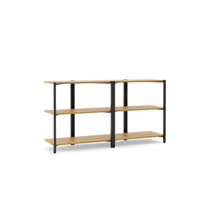 Canon Double Low Shelves - Oak - Wood