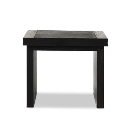 Warby End Table-Worn Black Oak