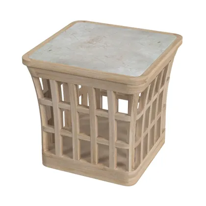 Monhegan Natural Teak Outdoor End Table