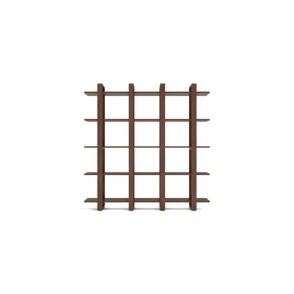 Index Double Bookcase - Walnut - Wood