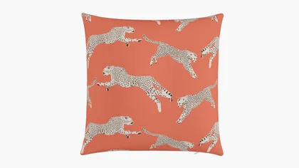 Throw Pillow 20", Henna Cheetah, 20" x 20"
