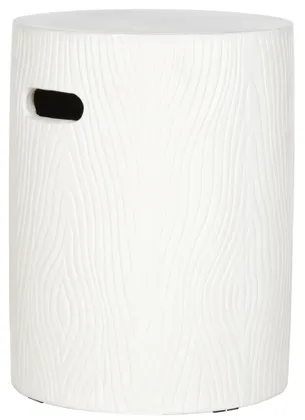 Trunk Indoor/Outdoor Modern Concrete Round 16.5-Inch H Accent Table - Ivory - Safavieh