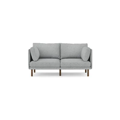 Field 2-Piece Sofa - Fog - Performance Flat Twill / Walnut - Wood