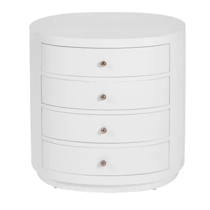 Nora Textured White Nightstand