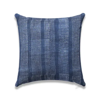 Speckled Indigo Outdoor Pillow by St. Frank | Blue | 22" W x 22" H | Polyester