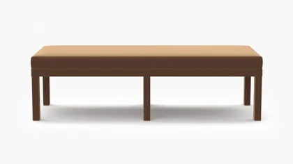 Parsons Bench, Fawn Performance Velvet