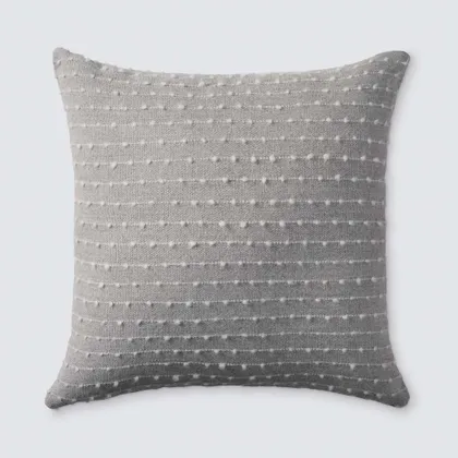 The Citizenry Sierra Boucle Pillow | 18" x 18" | Light Grey