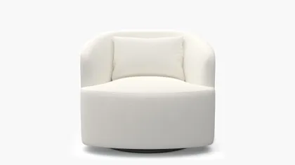 Deco Swivel Chair, Snow Boucle