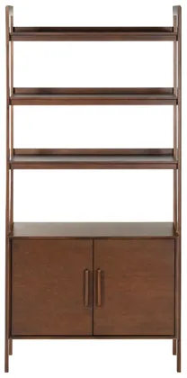 Pasquali Wood Cabinet Bookshelf - Walnut
