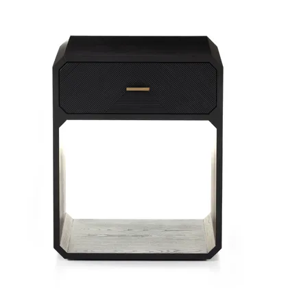 Caspian Nightstand-Black Ash Veneer