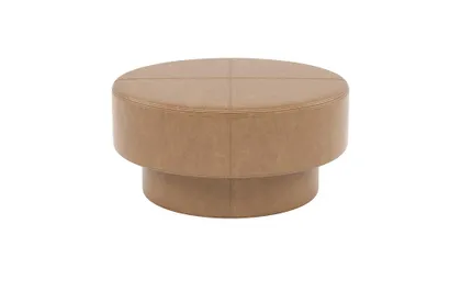 Benson Leather Footed Round