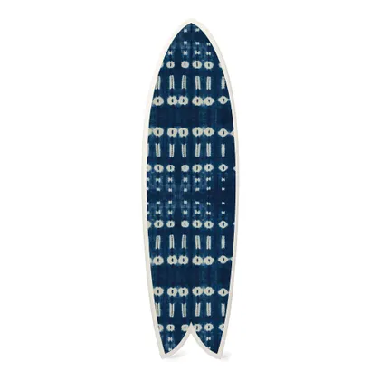 Dots & Shells Indigo Surfboard by St. Frank | Blue | Shortboard 70" H