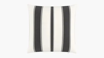 Throw Pillow 20", Ink Clarence Stripe, 20" x 20"