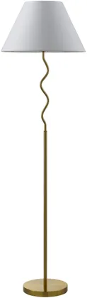 Meander  Plated 62"H x 18"W x 18"D Accent Floor Lamp
