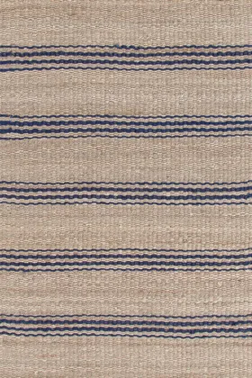 Jute Ticking Indigo Handwoven Rug